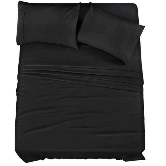 Light-Weight Microfiber Sheet Set - Queen, Black - Picture 3 of 3
